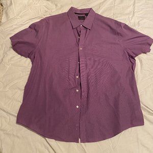 Van Heusen Classic Fit Mini Houndstooth Short Sleeve Button Down Shirt